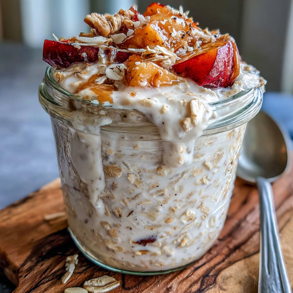 Ginger-Peach Overnight Oats