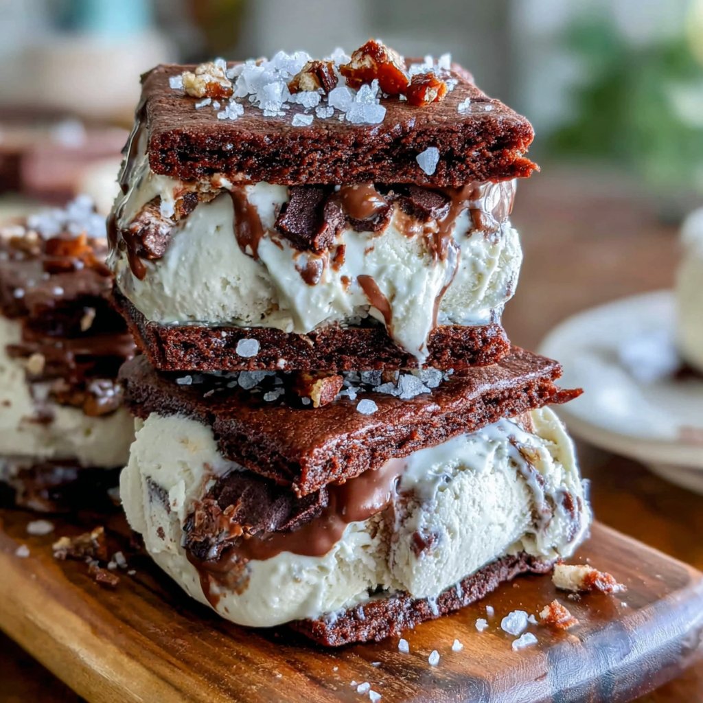 Brownie Ice Cream Sandwiches