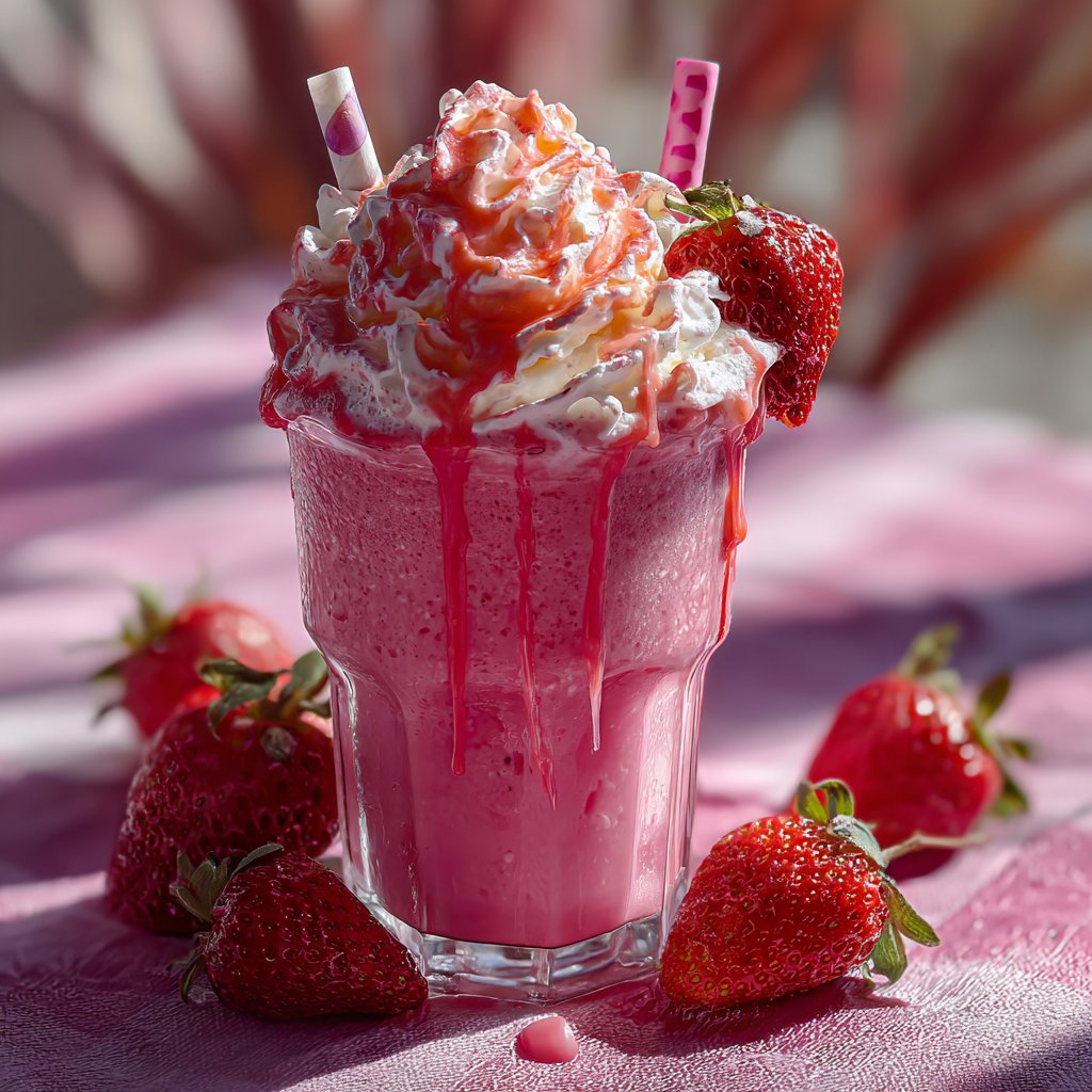 Easy 3-Ingredient Strawberry Milkshake Recipe