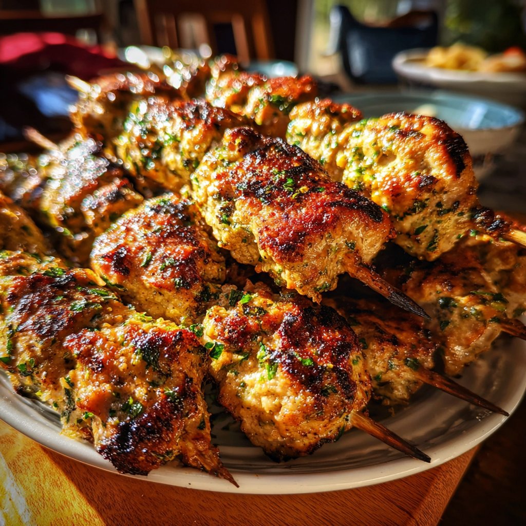 Herbed Ground Turkey Skewers