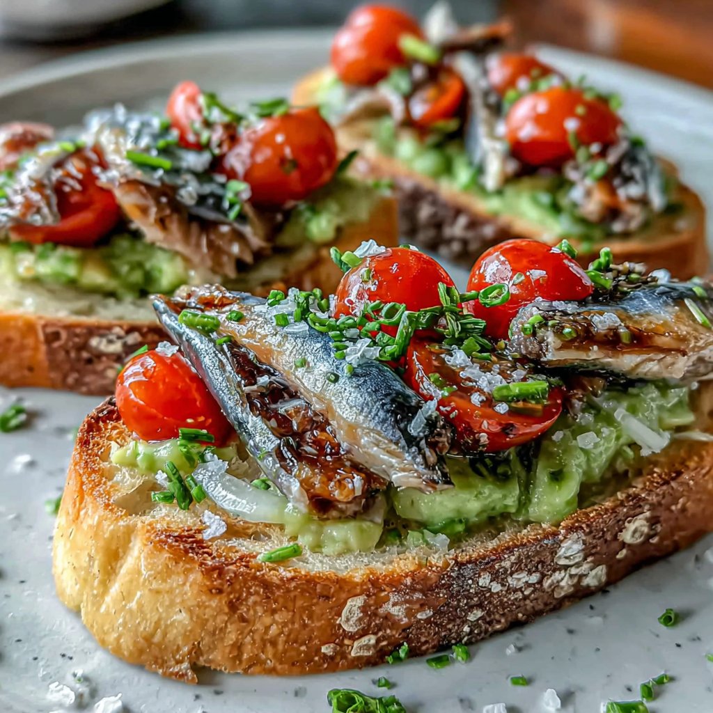 Sardine Avocado Toast Plate