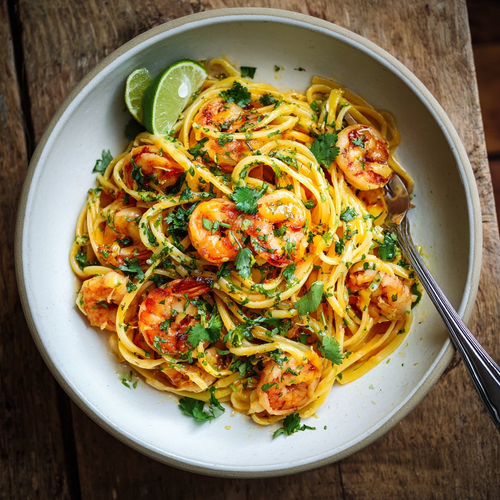 Chili Lime Pasta with Shrimp