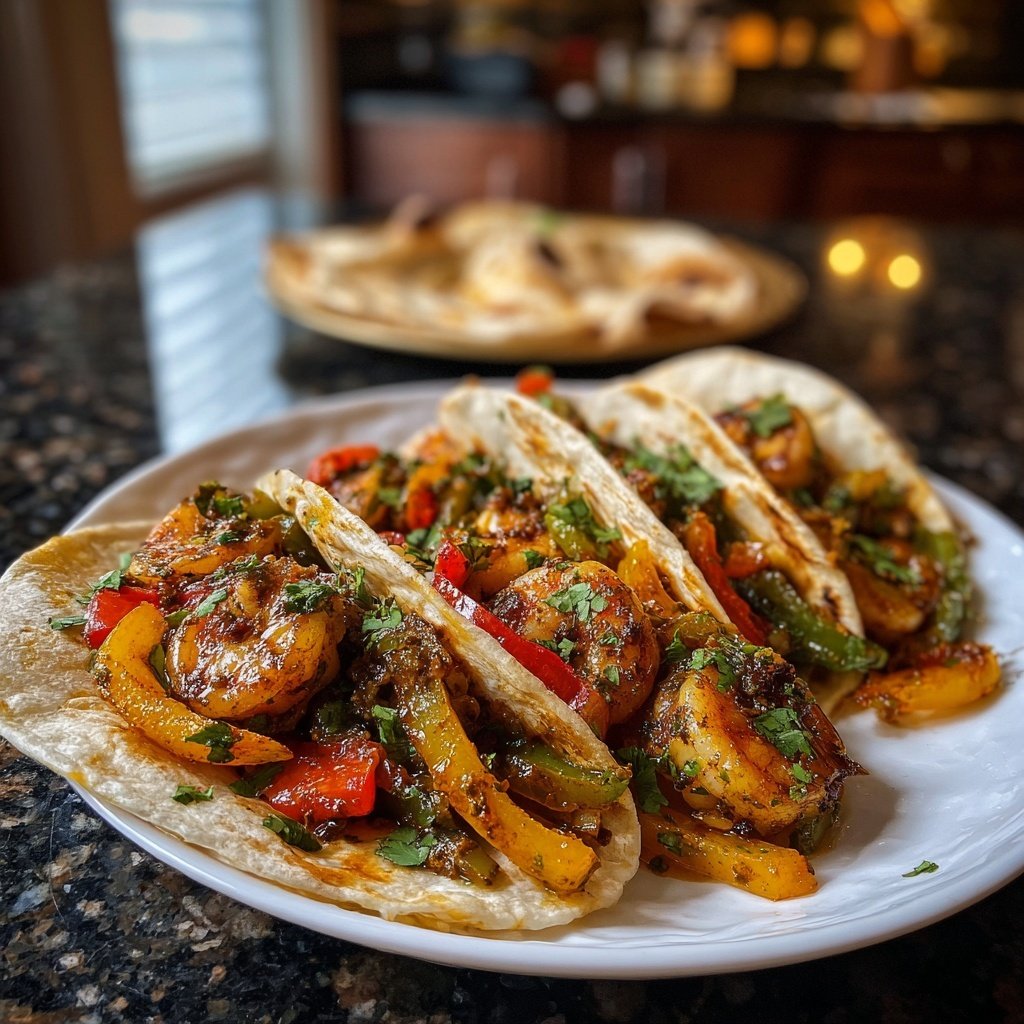 Cilantro Lime Shrimp Fajitas