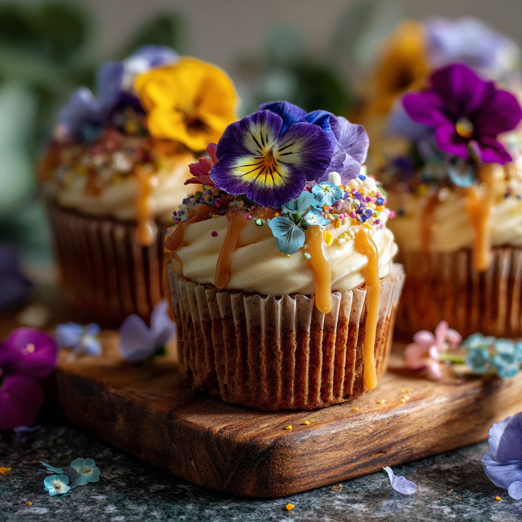 Culinary Garden Flower Cupcakes